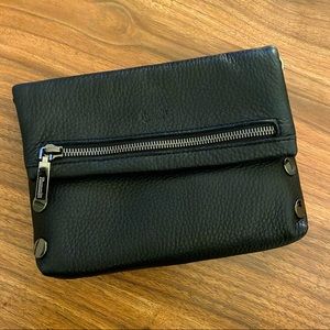Hammitt Los Angeles VIP Black/Gunmetal Leather Crossbody Clutch SOLD OUT
